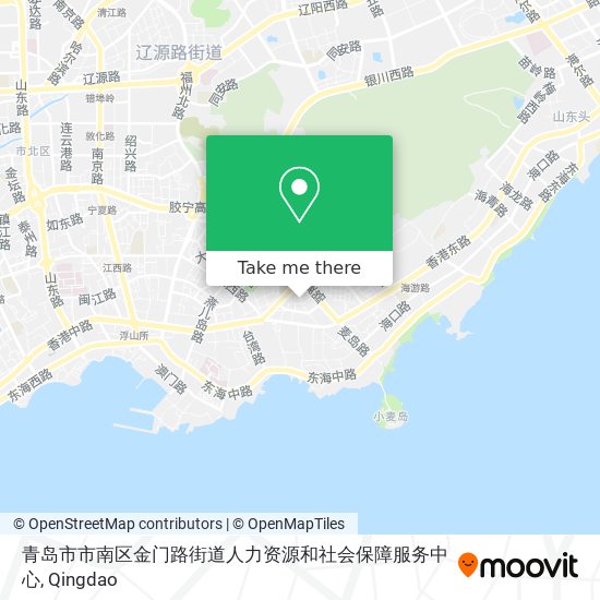 青岛市市南区金门路街道人力资源和社会保障服务中心 map