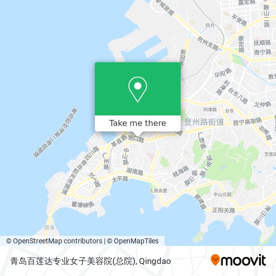 青岛百莲达专业女子美容院(总院) map