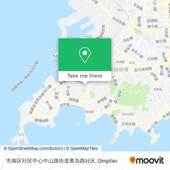 市南区社区中心中山路街道黄岛路社区 map