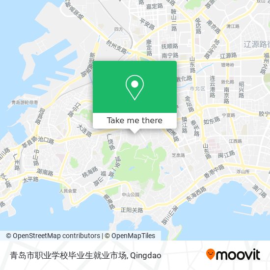 青岛市职业学校毕业生就业市场 map