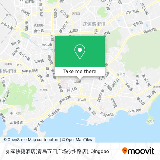 如家快捷酒店(青岛五四广场徐州路店) map