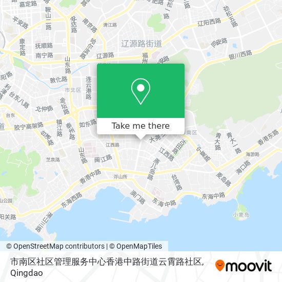 市南区社区管理服务中心香港中路街道云霄路社区 map
