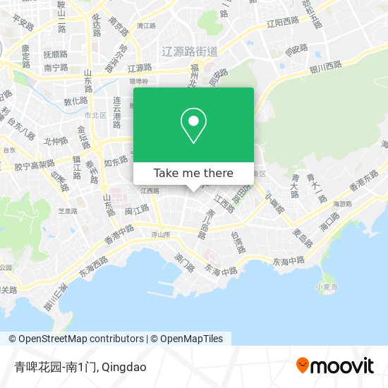 青啤花园-南1门 map