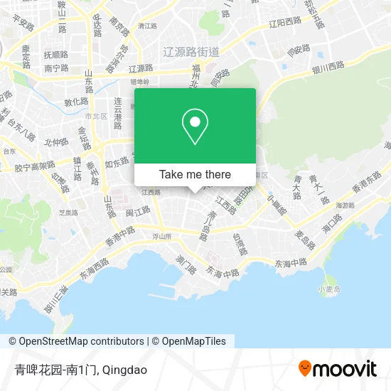 青啤花园-南1门 map