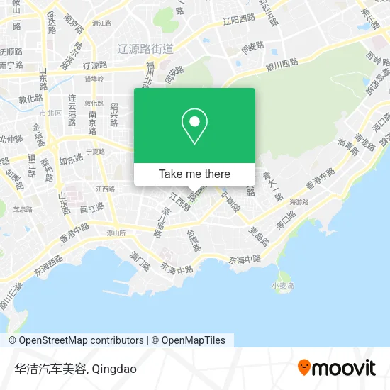 华洁汽车美容 map