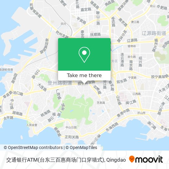 交通银行ATM(台东三百惠商场门口穿墙式) map