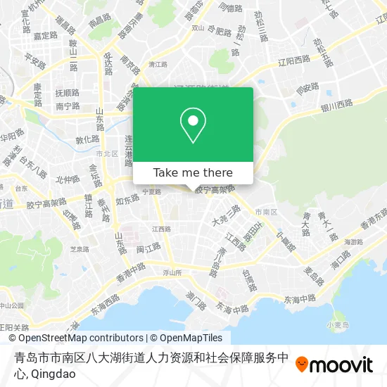 青岛市市南区八大湖街道人力资源和社会保障服务中心 map