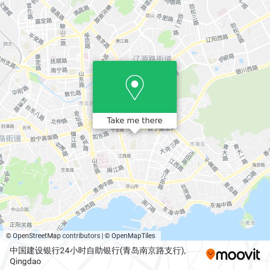 中国建设银行24小时自助银行(青岛南京路支行) map