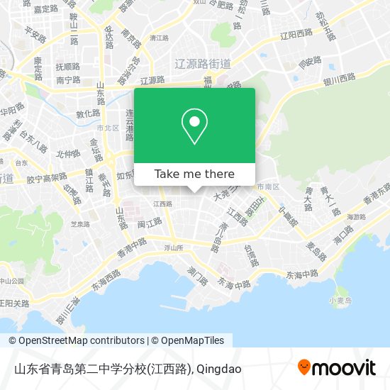 山东省青岛第二中学分校(江西路) map