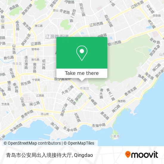 青岛市公安局出入境接待大厅 map