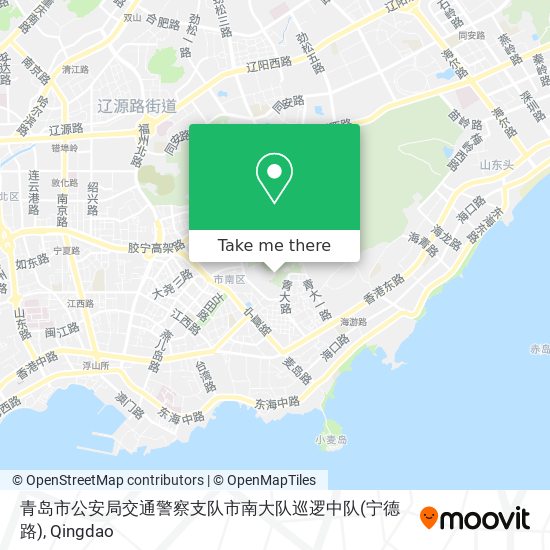 青岛市公安局交通警察支队市南大队巡逻中队(宁德路) map