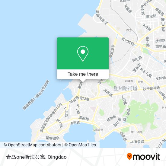 青岛one听海公寓 map