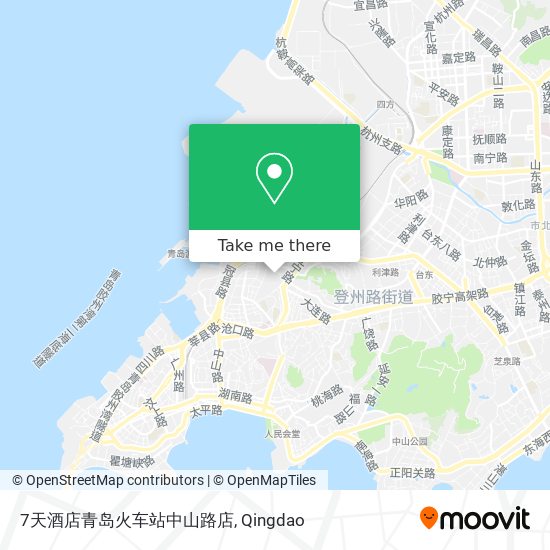 7天酒店青岛火车站中山路店 map