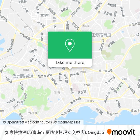 如家快捷酒店(青岛宁夏路澳柯玛立交桥店) map