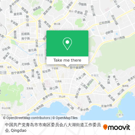 中国共产党青岛市市南区委员会八大湖街道工作委员会 map