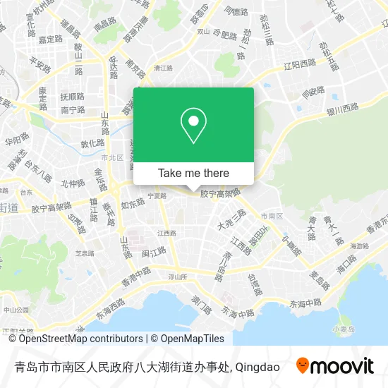 青岛市市南区人民政府八大湖街道办事处 map