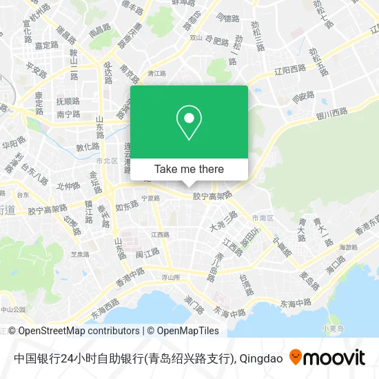 中国银行24小时自助银行(青岛绍兴路支行) map