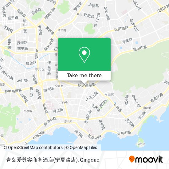 青岛爱尊客商务酒店(宁夏路店) map