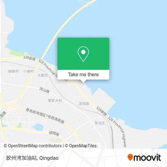 胶州湾加油站 map