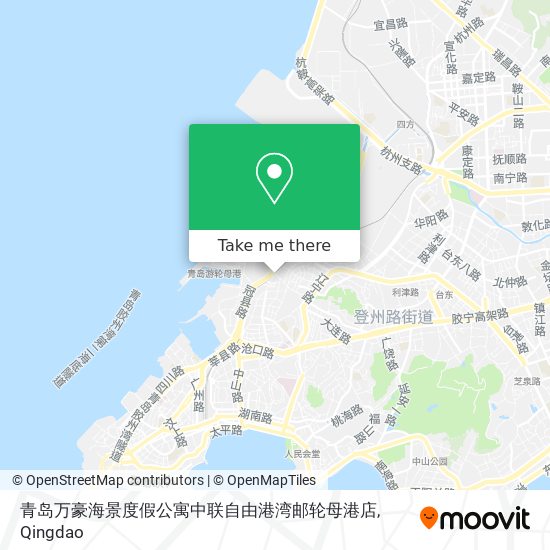 青岛万豪海景度假公寓中联自由港湾邮轮母港店 map