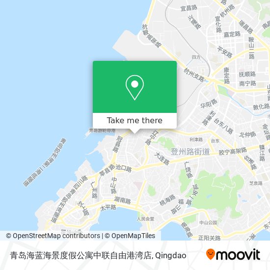 青岛海蓝海景度假公寓中联自由港湾店 map