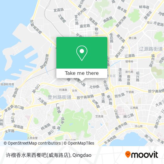 许榴香水果西餐吧(威海路店) map