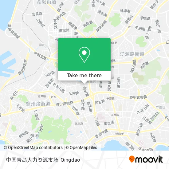 中国青岛人力资源市场 map