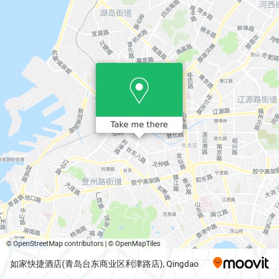 如家快捷酒店(青岛台东商业区利津路店) map