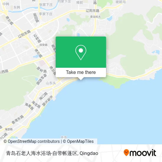 青岛石老人海水浴场-自带帐蓬区 map