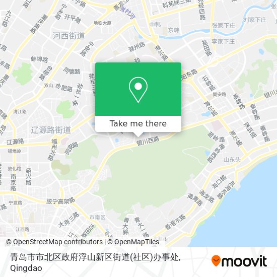 青岛市市北区政府浮山新区街道(社区)办事处 map