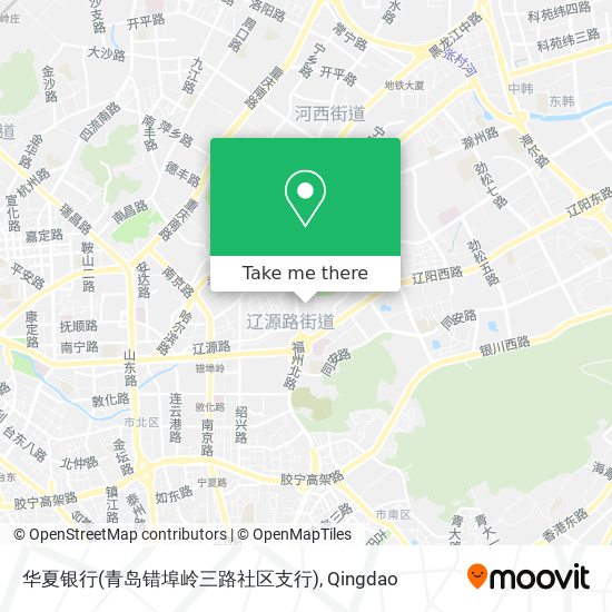 华夏银行(青岛错埠岭三路社区支行) map