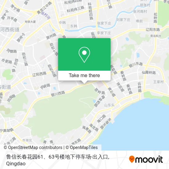 鲁信长春花园61、63号楼地下停车场-出入口 map