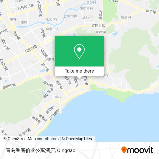 青岛香庭伯睿公寓酒店 map