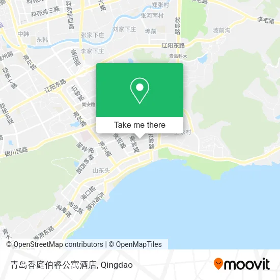 青岛香庭伯睿公寓酒店 map