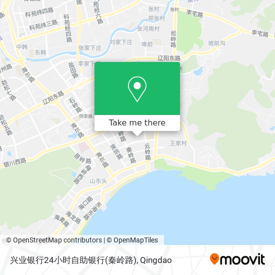 兴业银行24小时自助银行(秦岭路) map