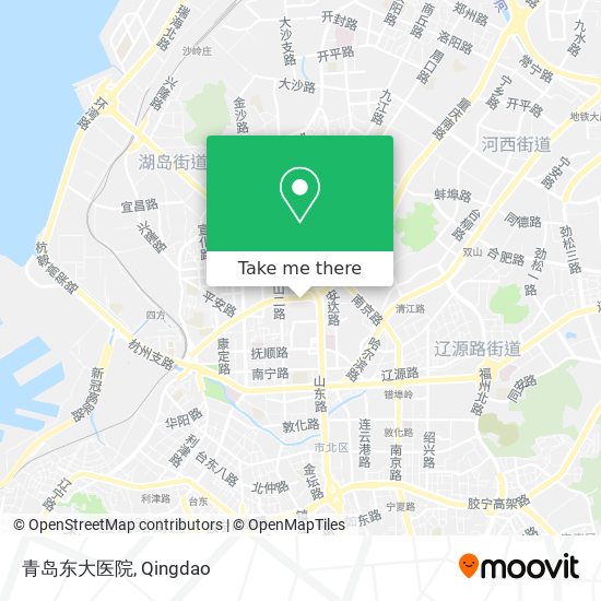 青岛东大医院 map
