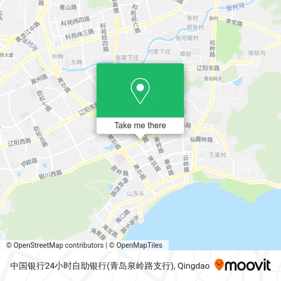 中国银行24小时自助银行(青岛泉岭路支行) map