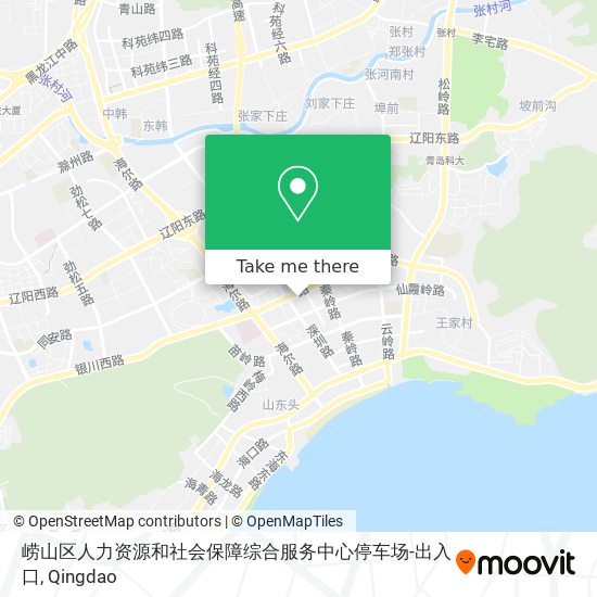 崂山区人力资源和社会保障综合服务中心停车场-出入口 map