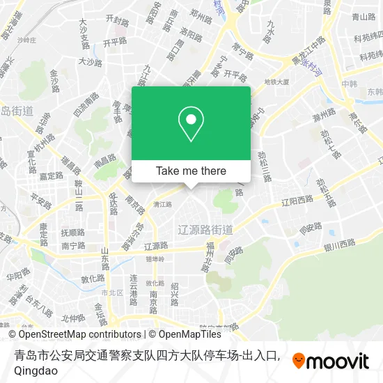 青岛市公安局交通警察支队四方大队停车场-出入口 map