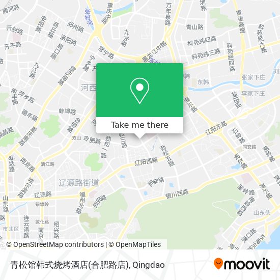 青松馆韩式烧烤酒店(合肥路店) map