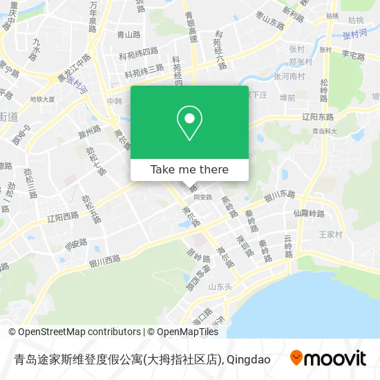 青岛途家斯维登度假公寓(大拇指社区店) map