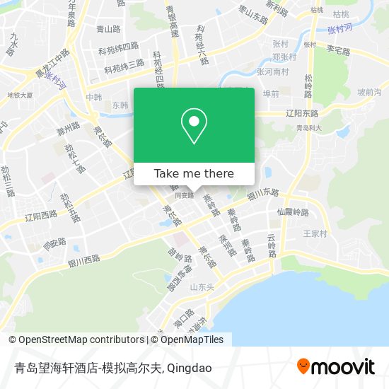 青岛望海轩酒店-模拟高尔夫 map
