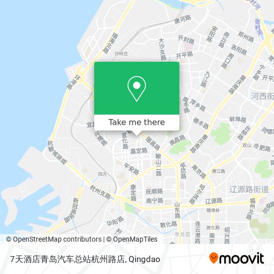 7天酒店青岛汽车总站杭州路店 map