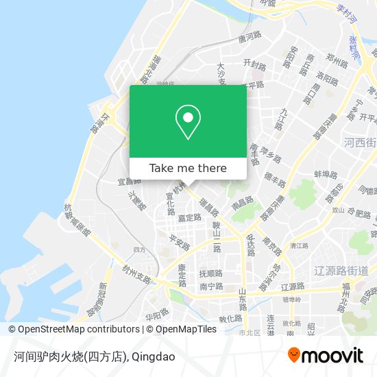 河间驴肉火烧(四方店) map