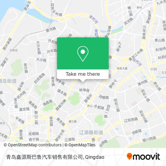 青岛鑫源斯巴鲁汽车销售有限公司 map