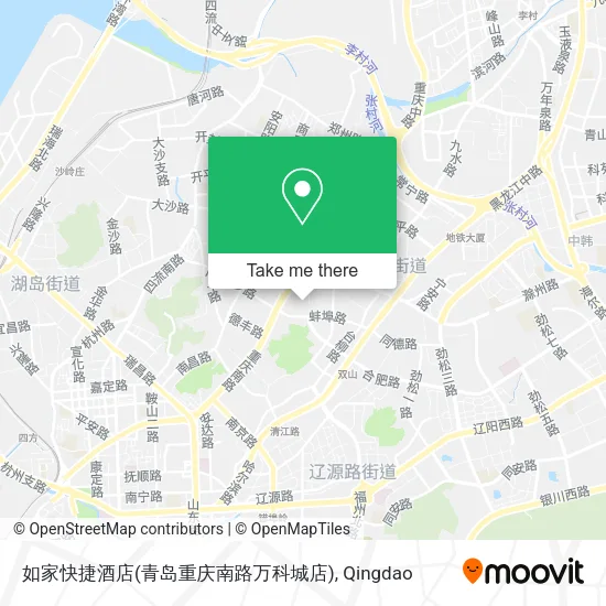 如家快捷酒店(青岛重庆南路万科城店) map