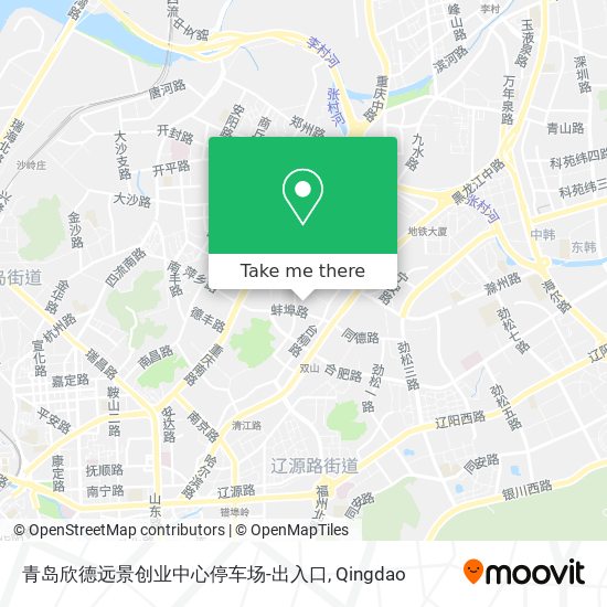 青岛欣德远景创业中心停车场-出入口 map