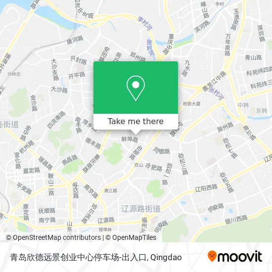 青岛欣德远景创业中心停车场-出入口 map