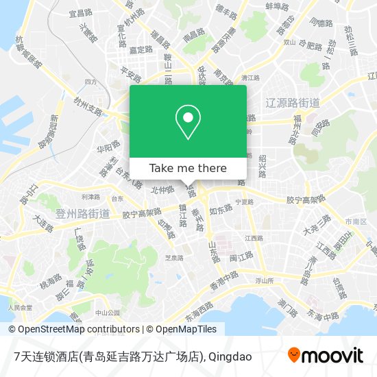 7天连锁酒店(青岛延吉路万达广场店) map