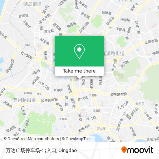 万达广场停车场-出入口 map